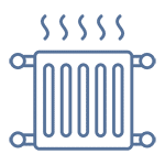 central-heating icon in blue